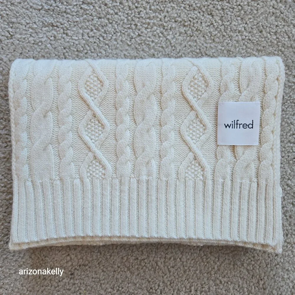 Wilfred Merino Cotton Cable Knit Scarf